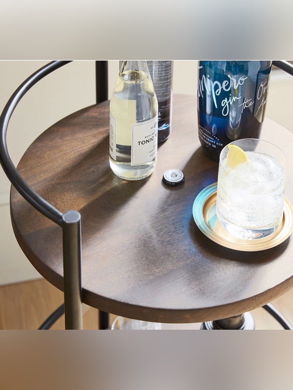 Pottery Barn Bleecker Metal Bar Coasters - Set Of 4 - Picture 2 of 10
